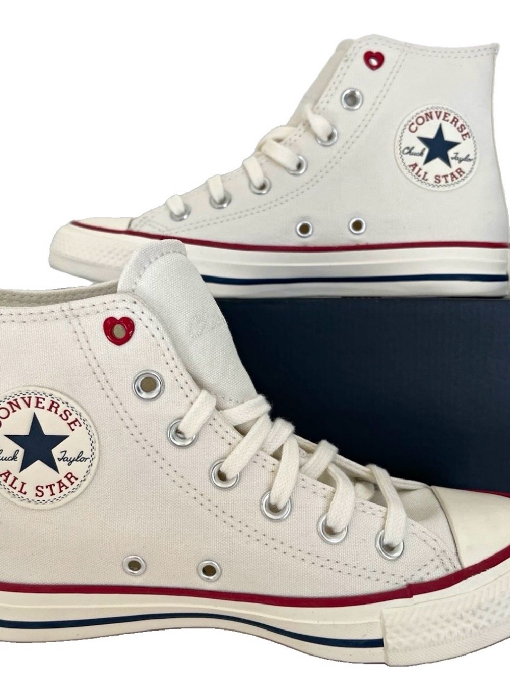 Converse Chuck Taylor All Star High top Women 6.5 Hearts style A19055C NIB
